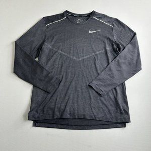 Nike Running Shirt ADV Run Division Long Sleeve Mens Size Medium Gray CZ9048-085